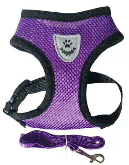 Dog Vest Harness Graceful Pet Mesh Small Medium Purple V1328-4827932209524