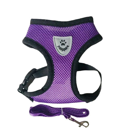 Dog Vest Harness Graceful Pet Mesh Small Medium Purple L V1328-4827932209525