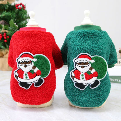 Dogbaby Dog Clothes Fleece Small Breed Christmas Tree 21 Christmas tree fleece-Red M V1328-4878337854571