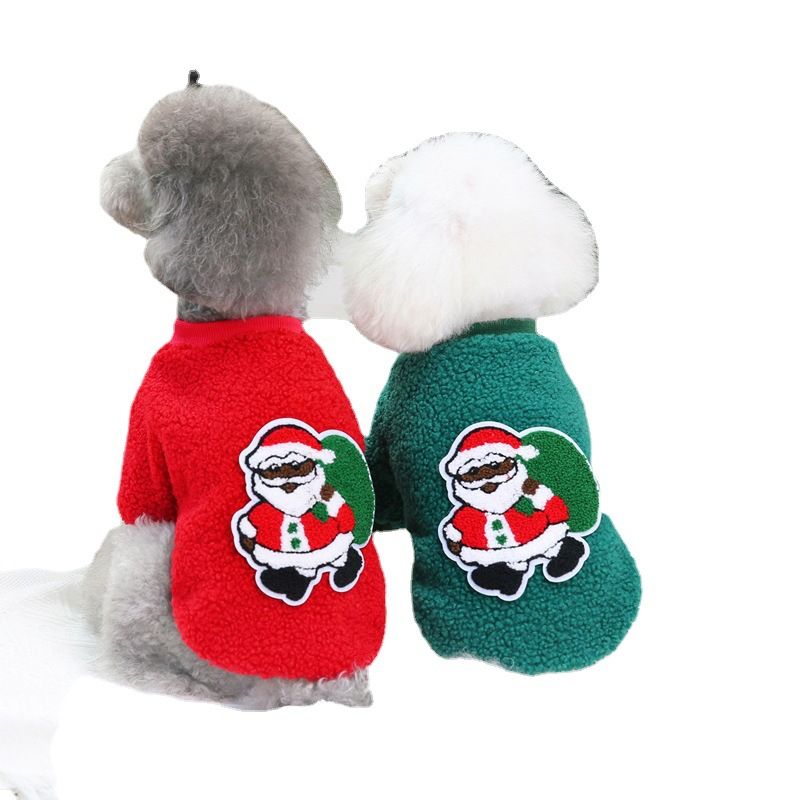 Dogbaby Dog Clothes Fleece Small Breed Christmas Tree 21 Christmas tree fleece-Red M V1328-4878337854571