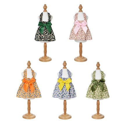 Leisure Darling Pet Dog Dress Cotton Princess Style Blue 10/S V1328-4967950132333