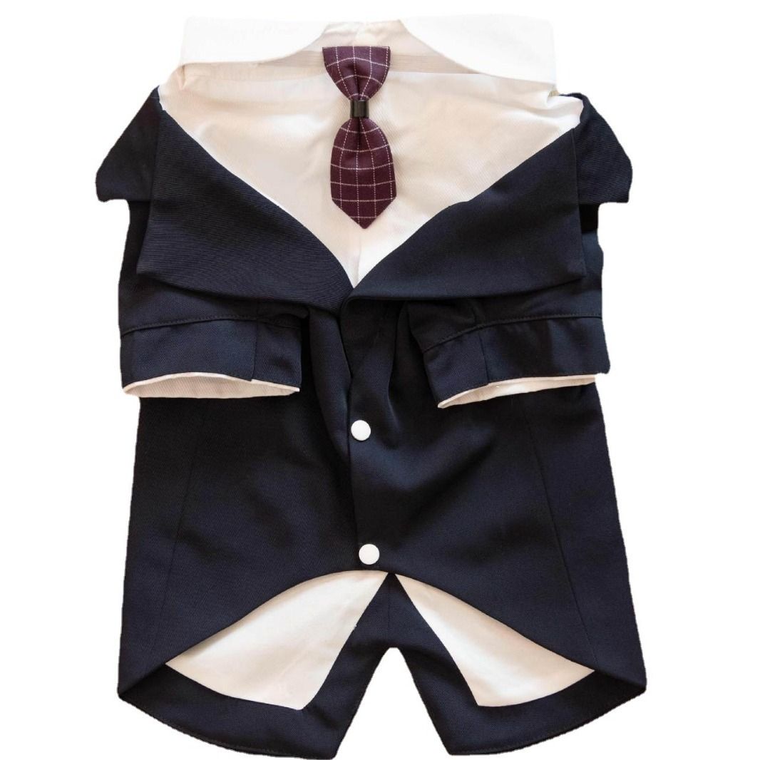 Pet Suit Dog Tuxedo Wedding little tail Polyester Khaki 5XL V1328-4988633064643