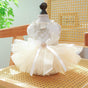 PETCIRCLE Pet Dog Cat Polyester Gauze Skirt Dress Starlight Wedding Dress S-about 2.00 kg-3.00 kg V1328-5005821040250