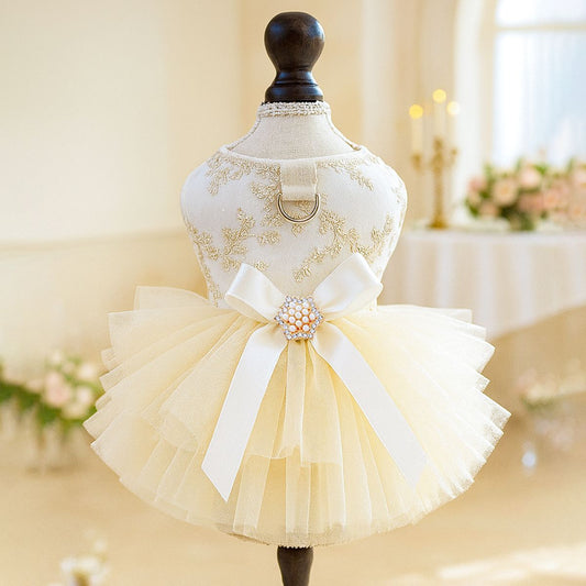PETCIRCLE Pet Dog Cat Polyester Gauze Skirt Dress Starlight Wedding Dress XL-about 7.00 kg-9.00 kg V1328-5005821040253