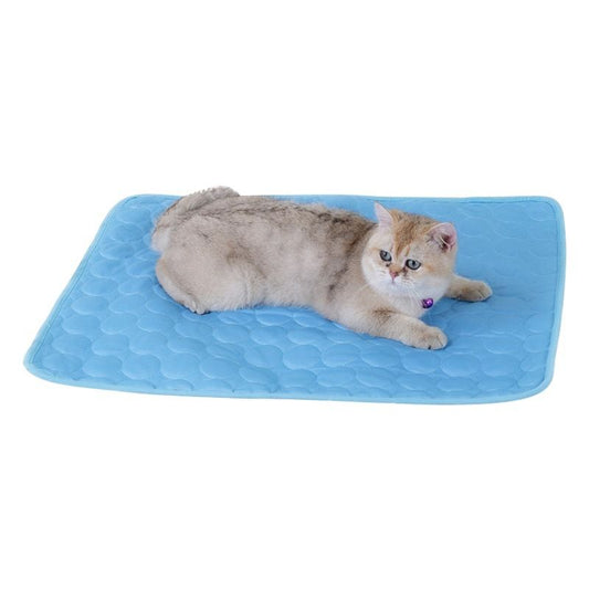 Jun Zhe Pet Ice Silk Cooling Mat for Dogs Ice silk pad blue XL(100*75cm) about 280g V1328-5013423643257
