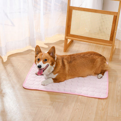 Jun Zhe Pet Ice Silk Cooling Mat for Dogs Ice Silk Pad Pink L(70*55cm) about 170g V1328-5013423643261