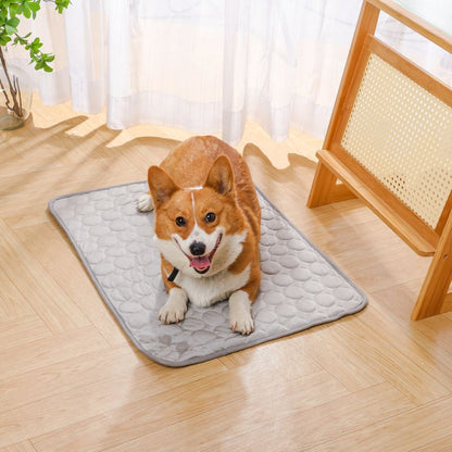 Jun Zhe Pet Ice Silk Cooling Mat for Dogs ice silk pad brown L(70*55cm) V1328-5013423643266