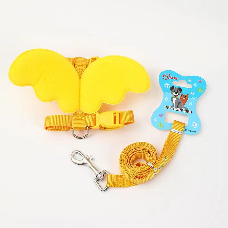 Petubei Dog Harness Leash Nylon Angel Wings Pink V1328-5059194553048