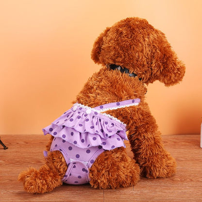 Pet Dog Menstrual Pants Cotton Pink S V1328-5086322914443