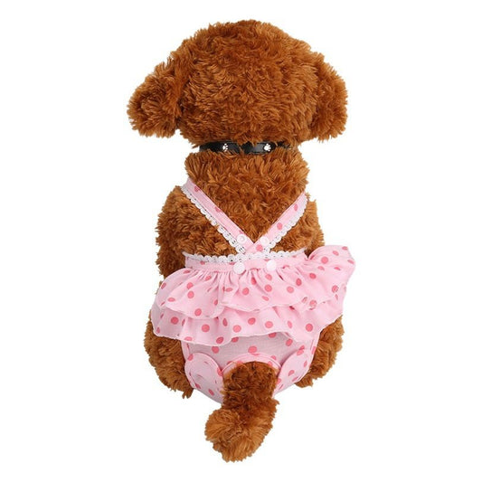 Pet Dog Menstrual Pants Cotton Pink S Purple V1328-5086322914449