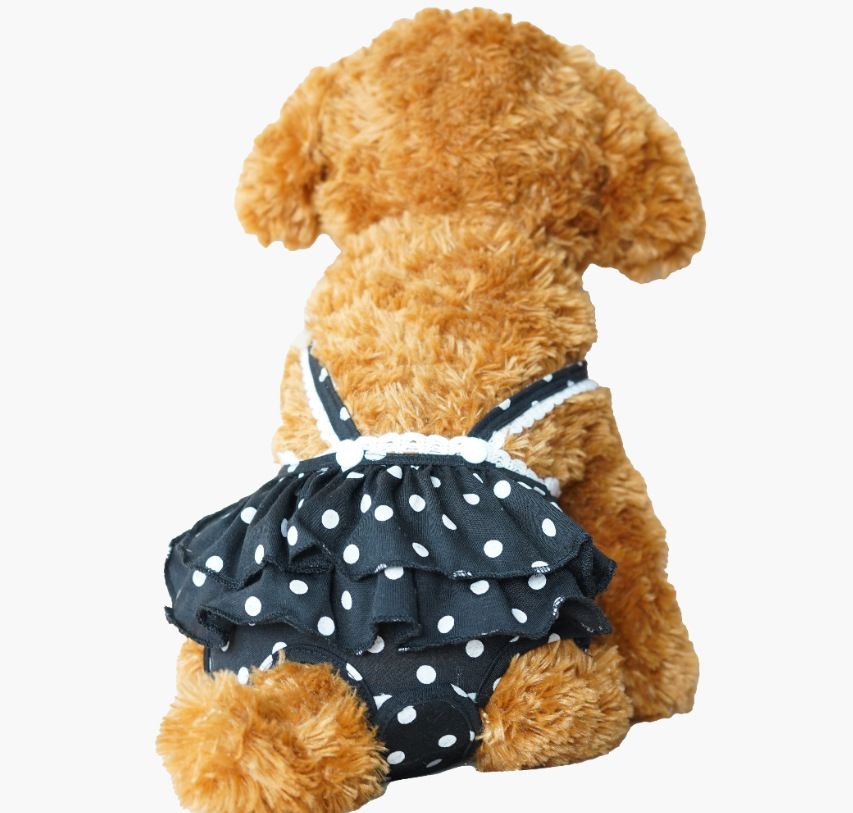 Pet Dog Menstrual Pants Cotton Pink S Black L V1328-5086322914455