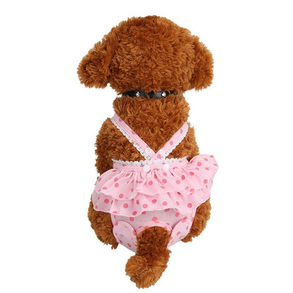 Pet Dog Menstrual Pants Cotton Pink S Black L V1328-5086322914455