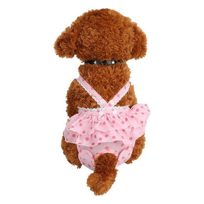 Pet Dog Menstrual Pants Cotton Pink S Brown V1328-5086322914458