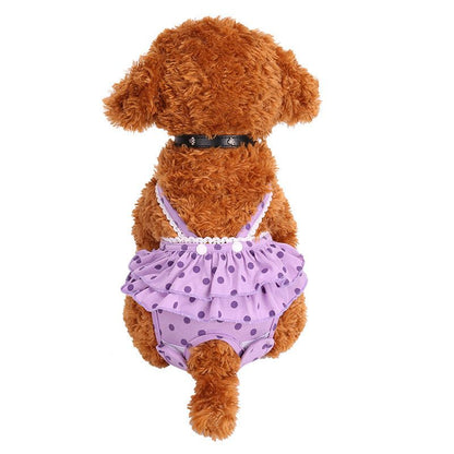 Pet Dog Menstrual Pants Cotton Pink S Brown V1328-5086322914459