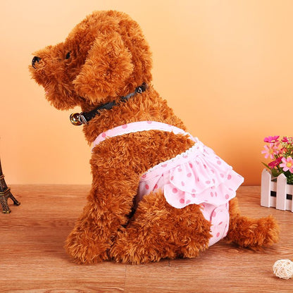 Pet Dog Menstrual Pants Cotton Pink S Brown XL V1328-5086322914461