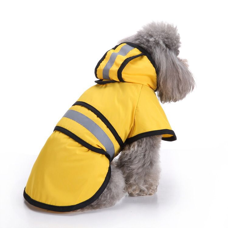 BJAYPET Dog Raincoat Polyester Reflective Small Pet... Yellow M V1328-5141790803637