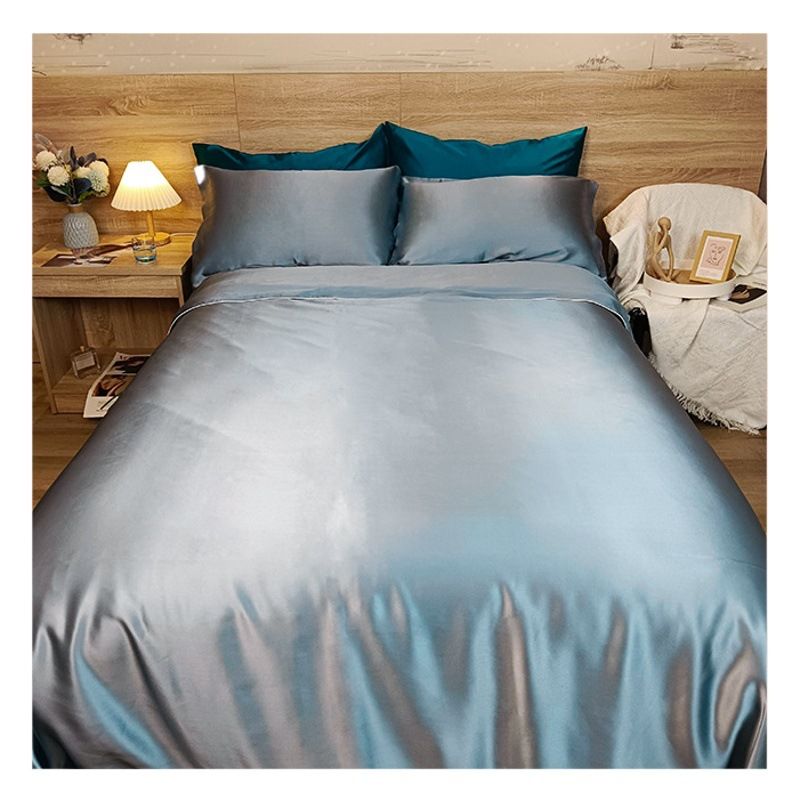 Oval Silk Workshop 22 Momme Silk Four Piece Set 1.5 m bed (2x 2.3 m quilt cover 2.3x 2.5 m bed sheet)
