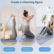 Workout Set – Breathing Trainer,6 Tube Resistance Bands& 8-Tube Elastic Pedal Puller Resistance Band for Men Women Full Body Workouts,Yoga,Pilates,Strength Training