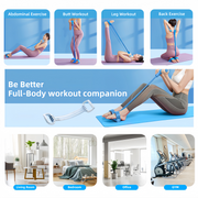 Workout Set – Breathing Trainer,6 Tube Resistance Bands& 8-Tube Elastic Pedal Puller Resistance Band for Men Women Full Body Workouts,Yoga,Pilates,Strength Training