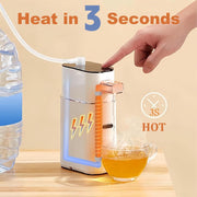 Portable Instant Hot Water Dispenser, 3S Rapid Heating Electric Water Boiler with Adjustable 5 Temperatures, Digital Touch Screen for Home Office Camping Tea, Coffee