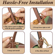Mini Bag Replacement Thin Shoulder Strap with 2 Adapters for Longchamp,Imitation Pearl Bead Purse Handle Strap Bag Charms Handbag Chain Accessories Decoration for Women