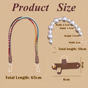 Mini Bag Replacement Thin Shoulder Strap with 2 Adapters for Longchamp,Imitation Pearl Bead Purse Handle Strap Bag Charms Handbag Chain Accessories Decoration for Women