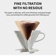 Coffee Filter Paper,100Pcs V60 Cone&50Pcs Hanging Ear Drip, Disposable Natural Unbleached Paper Filters with Pour Over and Drip Coffee Maker