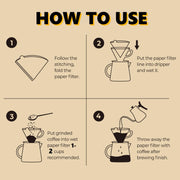 Coffee Filter Paper,100Pcs V60 Cone&50Pcs Hanging Ear Drip, Disposable Natural Unbleached Paper Filters with Pour Over and Drip Coffee Maker