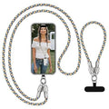 Mobile Phone Lanyard Data Line 2 in 1,PD65W Fast Charging USB-C Data Transfer Cord,Wire Equipped Lock Buckle,Crossbody Phone Wrist Strap Set