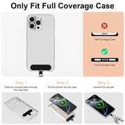 Mobile Phone Lanyard Data Line 2 in 1,PD65W Fast Charging USB-C Data Transfer Cord,Wire Equipped Lock Buckle,Crossbody Phone Wrist Strap Set