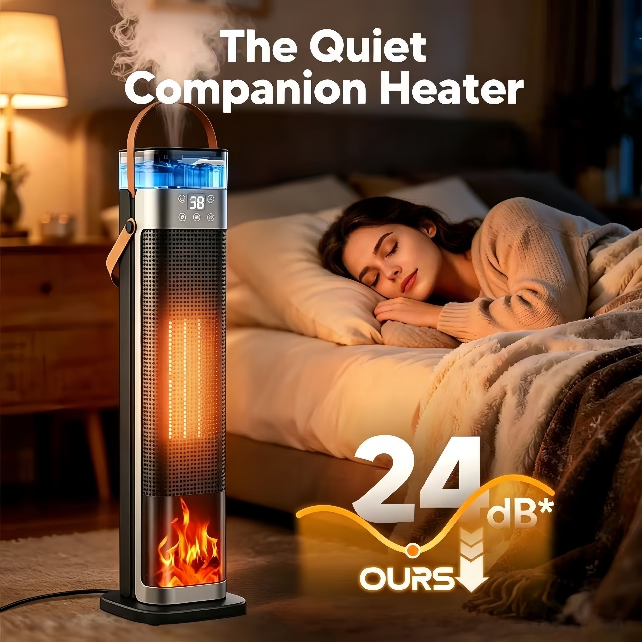 Tower Space Heater with Humidifier V1337-QE-L3EW-NWZB