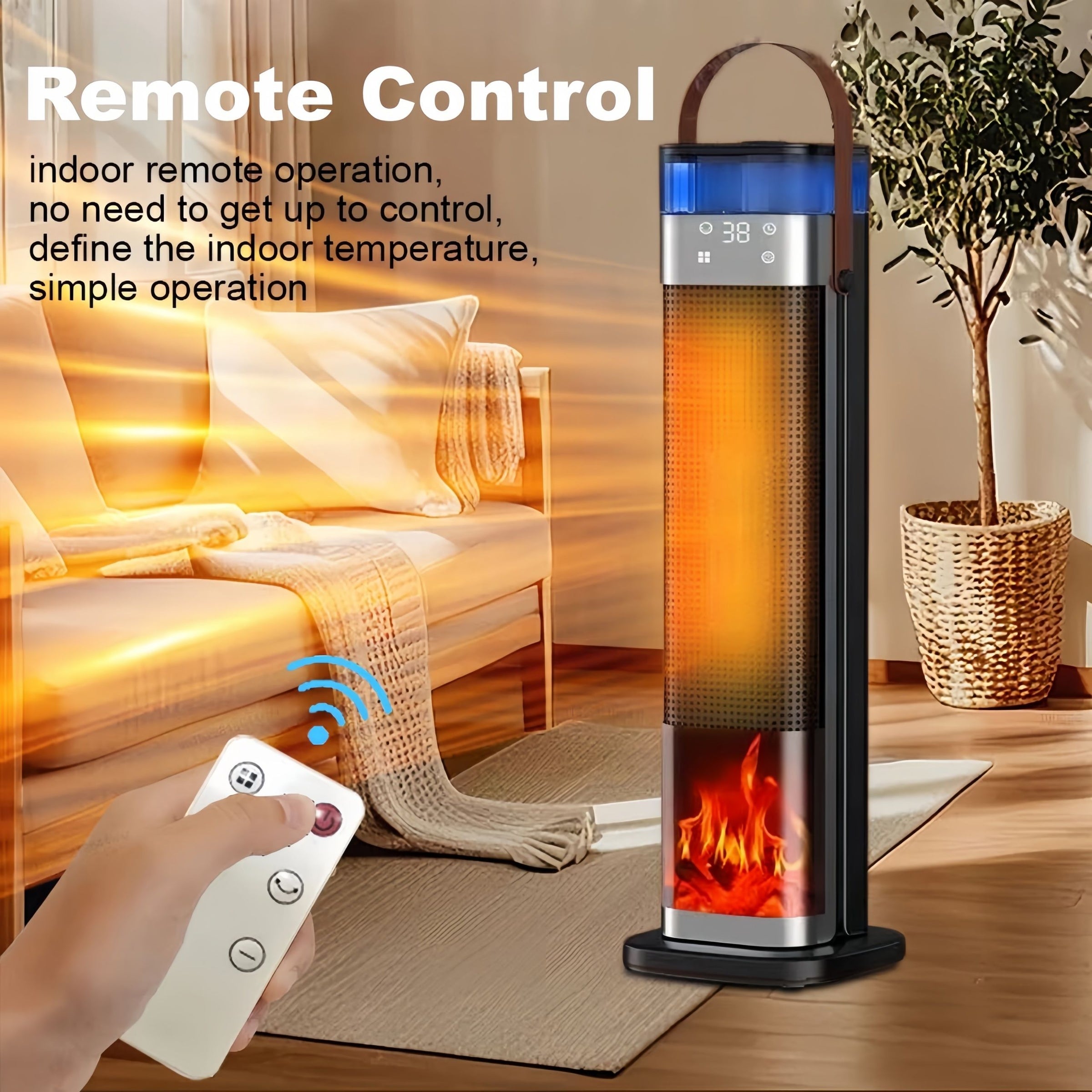Tower Space Heater with Humidifier V1337-QE-L3EW-NWZB