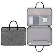 14 Inch PU Leather Laptop Bag, Portable Waterproof Laptop Case, Full Opening and Closing Sleeve Handbag, Briefcase for MacBook Air, Ipad, Business Travel