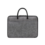 14 Inch PU Leather Laptop Bag, Portable Waterproof Laptop Case, Full Opening and Closing Sleeve Handbag, Briefcase for MacBook Air, Ipad, Business Travel
