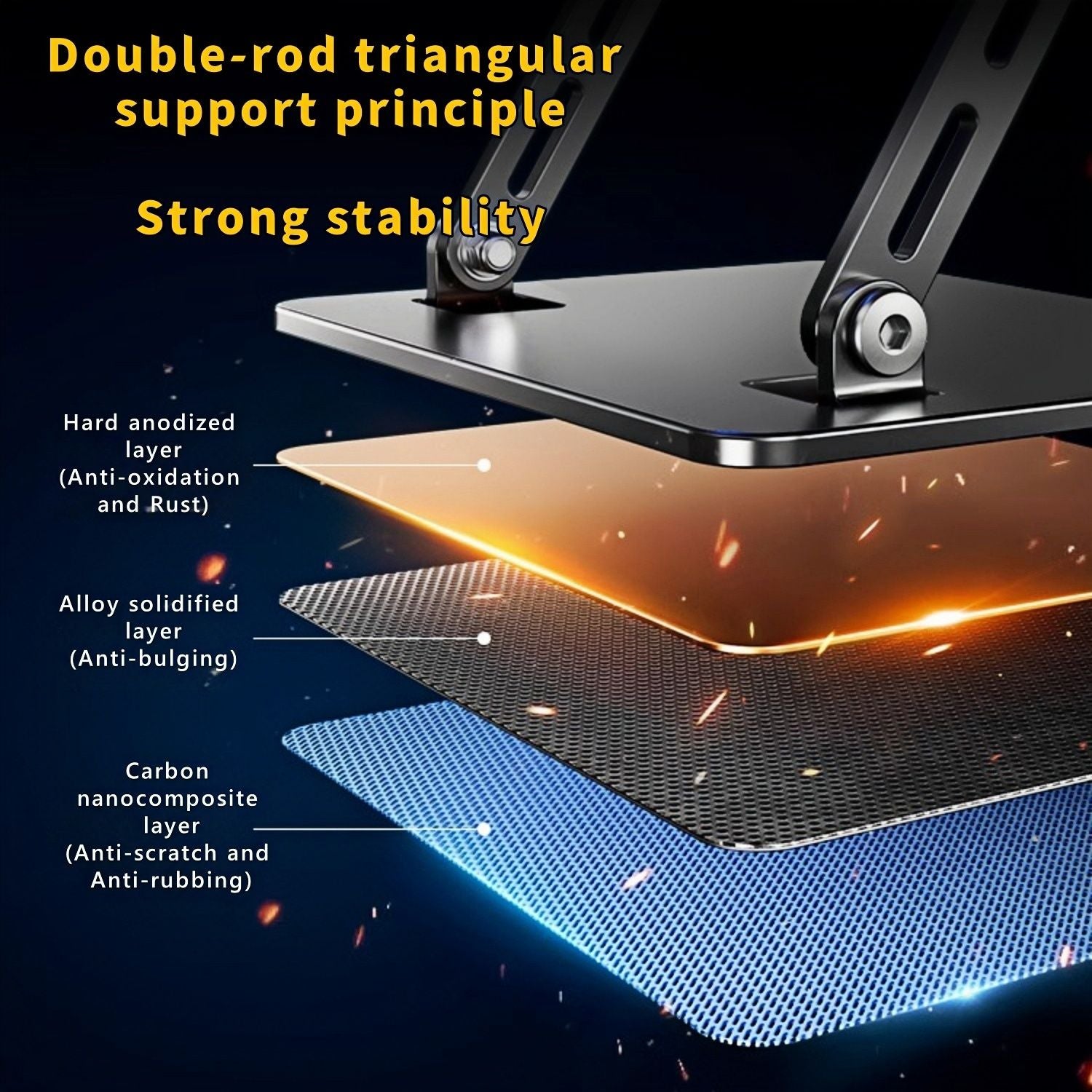 Ergonomic Adjustable Laptop Stand with Cooler,6”Laptops Notebook Alloy Riser Holder Computer Stand Compatible with Dell,Hp,Pad,Air Pro