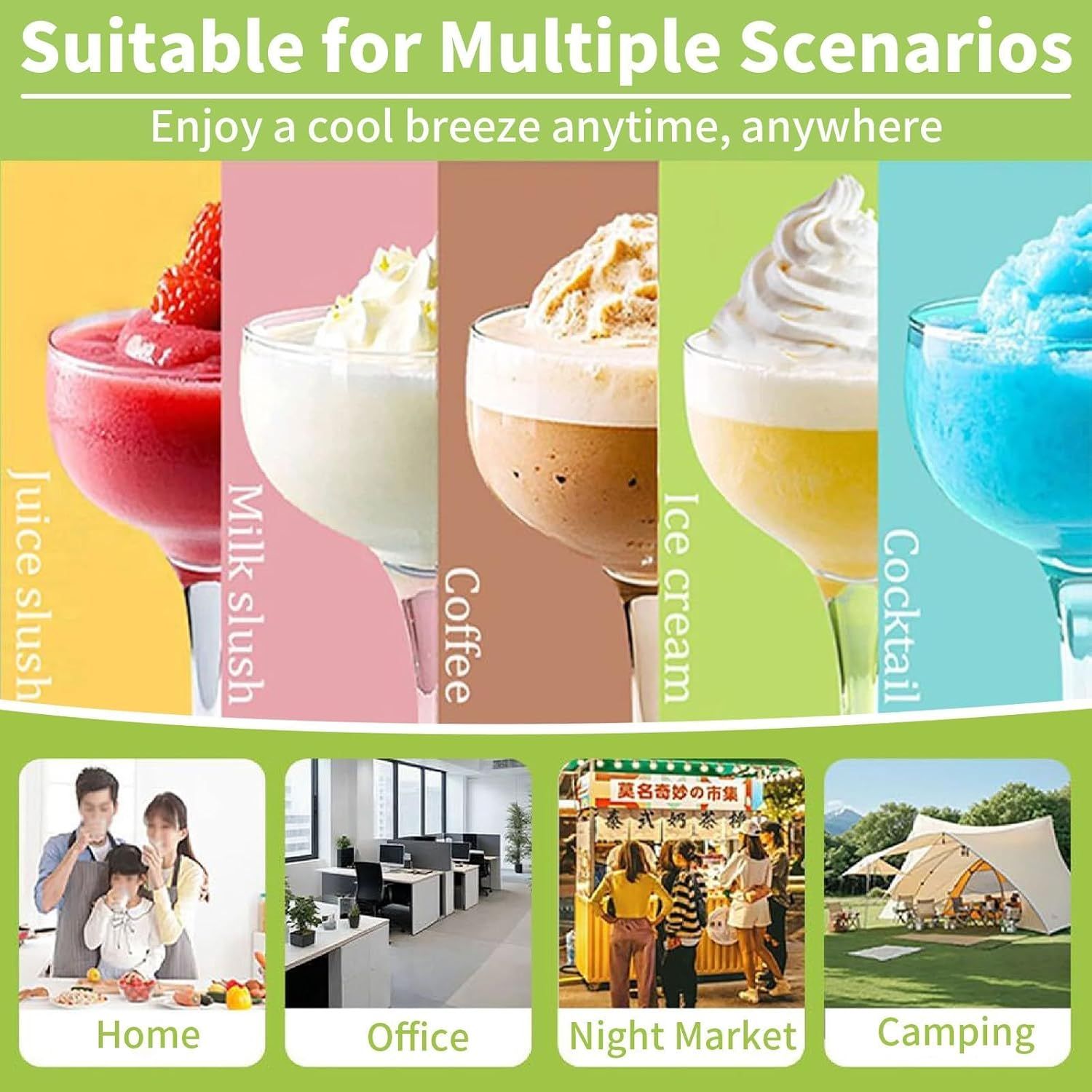 Slushie Machine for Home, No Ice Needed Frozen Drink Maker with 6 Preset Modes, 1.8L Capacity, LED Display, V1338-WAK0059