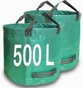 500L Yard Waste Bags 2 Pack, Heavy Duty Garden Waste Bags with Reinforced Handles, Large Reusable Leaf Bags V1338-WAK0066