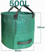 500L Yard Waste Bags 2 Pack, Heavy Duty Garden Waste Bags with Reinforced Handles, Large Reusable Leaf Bags V1338-WAK0066