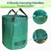 500L Yard Waste Bags 2 Pack, Heavy Duty Garden Waste Bags with Reinforced Handles, Large Reusable Leaf Bags V1338-WAK0066