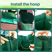 500L Yard Waste Bags 2 Pack, Heavy Duty Garden Waste Bags with Reinforced Handles, Large Reusable Leaf Bags V1338-WAK0066