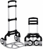 Folding Hand Truck, 1 Pack Portable Dolly Cart with Telescoping Handle, Lightweight Aluminum Alloy Foldable V1338-WAK0073