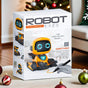 Smart Track-Following Robot Toy for Kids Ages 3+, Interactive Educational Drawing Car with Lights and Sound Effects, Fun Line-Tracing Robot for Home Play (White)
