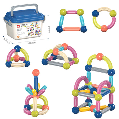 Magnetic Building Sticks and Balls Set for Kids Ages 3+ – Creative STEM Learning Toy for Spatial Thinking, Fine Motor Skills, and Early Education Gift with Storage Box (100PCS)
