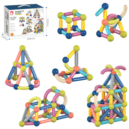 Magnetic Building Sticks and Balls Set for Kids Ages 3+ – Creative STEM Learning Toy for Spatial Thinking, Fine Motor Skills, and Early Education Gift with Storage Box (200PCS)