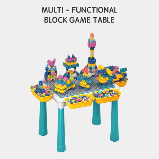 Multifunctional Kids Building Block Table Set with Storage, Compatible with 3-6 Year Olds, Includes Chair and 88-380PCS Colorful Bricks, Ideal for Learning, Drawing, Sand & Water Play (108PCS)