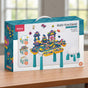 Multifunctional Kids Building Block Table Set with Storage, Compatible with 3-6 Year Olds, Includes Chair and 88-380PCS Colorful Bricks, Ideal for Learning, Drawing, Sand & Water Play (88PCS)