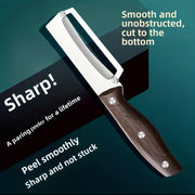 Heavy-duty stainless steel vegetable peeler and slicer - multi-functional kitchen tool with straight blade V1345-SY02