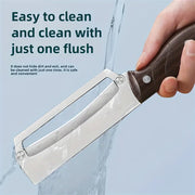 Heavy-duty stainless steel vegetable peeler and slicer - multi-functional kitchen tool with straight blade V1345-SY02
