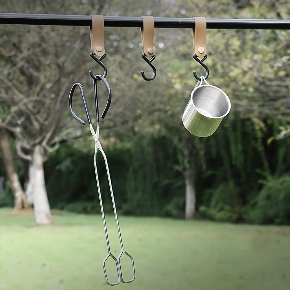 Long, sturdy, and heat-resistant charcoal tongs for grilling food. Made of stainless steel, these portable V1345-SY07