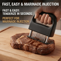 Heavy-duty meat tenderizer with 48 stainless steel needles and a locking mechanism - suitable for tenderizing V1345-SY17
